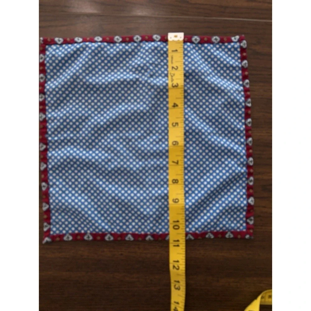 Handmade Reversible Cloth Napkins Set Of 4 Red Medallion Blue Polka Dot Preppy
